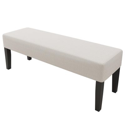 Stretch Bench Slipcovers Upholstered Bench Seat Furniture Cover for Dining Room Anti-Dust Removable Bench Chair Cushion Covers Bench Seat Protector Cover for Living Room Bedroom Kitchen (B,S)