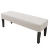 Stretch Bench Slipcovers Upholstered Bench Seat Furniture Cover for Dining Room Anti-Dust Removable Bench Chair Cushion Covers Bench Seat Protector Cover for Living Room Bedroom Kitchen (B,S) view 1