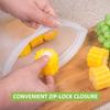 Bundle of 4 Pack 100% Silicone Reusable Food Storage Bags 50.7oz Translucent + 8 Pack 100% Silicone Reusable Sandwich Bags & Snack Bags view 3
