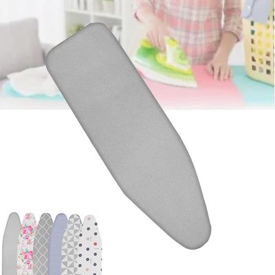 TAJMDGW Ironing Board Cover Pad Cotton 12x36in 15x48in, Ironing Board Pad Heavy Duty, Scorch Resistant Iron Board Cover with Thick Padding 2 Layers(Silver,12X 36 Inch (30 X 90 Cm))