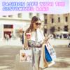 VELTAUTY 8.5 x 8 Inch Mini Tote Bags Sublimation Blanks Tote Bag Small Canvas Tote Bag Reusable Grocery Bags (12, White With Colorful Handle, 8 x 9 Inch) view 4