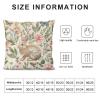ArogGeld Chinoiserie Pillow Covers Set of 2 Rabbit Floral Bunny Flower Vintage Throw Pillow Cover Easter Bunnies and Wildflowers Spring Sofa Pillowcase Velvet Throw Pillow Case 20"x20" view 2