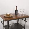 EHVYBDX Trolley Bar Serving Cart, Wine Cart for Home Kitchen Hotel Metal Industrial Rolling Carts, 3-Tier Bar Serving Trolley,Multifunction Utility Cart view 2