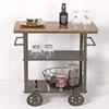 EHVYBDX Trolley Bar Serving Cart, Wine Cart for Home Kitchen Hotel Metal Industrial Rolling Carts, 3-Tier Bar Serving Trolley,Multifunction Utility Cart view 4
