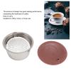 Zerodis Stainless Steel Metal Coffee Capsule, Reusable Capsule Coffee Pods for Refilling Capsules Pods Silicone Lid Portable Multifunctional for Home Office Travel view 2