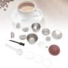 Zerodis Stainless Steel Metal Coffee Capsule, Reusable Capsule Coffee Pods for Refilling Capsules Pods Silicone Lid Portable Multifunctional for Home Office Travel view 3