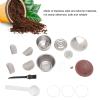 Zerodis Stainless Steel Metal Coffee Capsule, Reusable Capsule Coffee Pods for Refilling Capsules Pods Silicone Lid Portable Multifunctional for Home Office Travel view 4