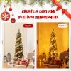 Goplus 5ft Pre-Lit Slim Pencil Christmas Tree with Quick Shape Technology view 2