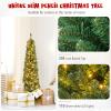 Goplus 5ft Pre-Lit Slim Pencil Christmas Tree with Quick Shape Technology view 4