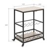 EHVYBDX Trolley Bar Serving Cart Home Mobile Kitchen Serving Cart Industrial Vintage Style Wood Metal Serving Trolley view 4