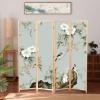 DOENUUB Room Dividers and Folding Privacy Screens, 4 Panel Wooden Freestanding Wall Room Divider, Living Room Partition Separator, Chinese Style Room Folding Privacy Screens, 1.8M(C) view 2