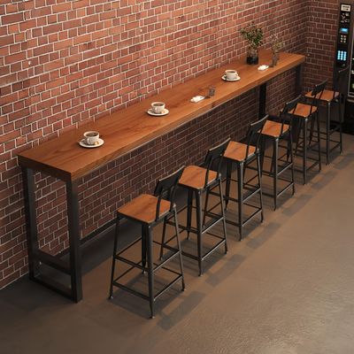 AUQMTAIN Narrow Bar Table, Bar Height Pub Table, Counter Height Bar Table, Rectangular High Top Kitchen & Dining Counter Tables with Sturdy Legs-Table Only (70.9" L x 15.7" W x 41.3" H)