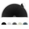 Arch Window Shade Blackout, Stick on Cellular Shades Cordless No Drill Honeycomb Blinds, Thermal Insulated UV Protection Fabric Half Circle Window Coverings Room Darkening Shades (Black, 48"W x 24"H) view 1