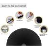 Arch Window Shade Blackout, Stick on Cellular Shades Cordless No Drill Honeycomb Blinds, Thermal Insulated UV Protection Fabric Half Circle Window Coverings Room Darkening Shades (Black, 48"W x 24"H) view 3
