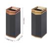 DUANZEYUQA Outdoor Waste Recycle Bin Commercial Lobby Office Building Hotel Shopping Mall Elevator Entrance Stainless Steel Trash Can Square Ashtray Garbage Storage Bucket view 2