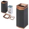 DUANZEYUQA Outdoor Waste Recycle Bin Commercial Lobby Office Building Hotel Shopping Mall Elevator Entrance Stainless Steel Trash Can Square Ashtray Garbage Storage Bucket view 3