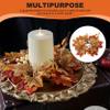 2Pcs Fall Candle Ring 9.8 Inch Autumn Candle Ring Artificial Maple Leaf Wreath Thanksgiving Candle Ring Holder Mini Fall Wreath for Pillars Centerpiece Tabletop Decoration Mini Fall Wreath Small Fall view 2