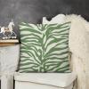 ArogGeld Pack of 2, Chinoiserie Pillow Cover 20"x20" Tiger Print Sage Green Throw Pillow Zebra Animal Print Euro Sham Pillow with Zipper Farmhouse Velvet Throw Pillow Cover view 3