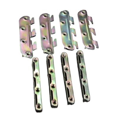 Wuyangcun 8pcs Rustproof Bed Connector Set 127mm 5 Inch Color Zinc Plated Durable Easy Install Bed Corner Brackets Replacement for Headboard and Footboard Fixing Accessories