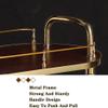 EHVYBDX Wine Cart for Home Kitchen Hotel Durable Serving Drinks Bar Cart Metal Storage Trolley Rolling Cart Serving Kitchen Trolley with 4 Casters view 2