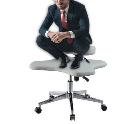 GenSDH Cross Legged Chair Height-Adjustable Kneeling Chair, Ergonomic Office Chair/Criss Cross Chair Meditation Seat for Reducing Back Pain, Yoga Desk Chair,Color4-One Size