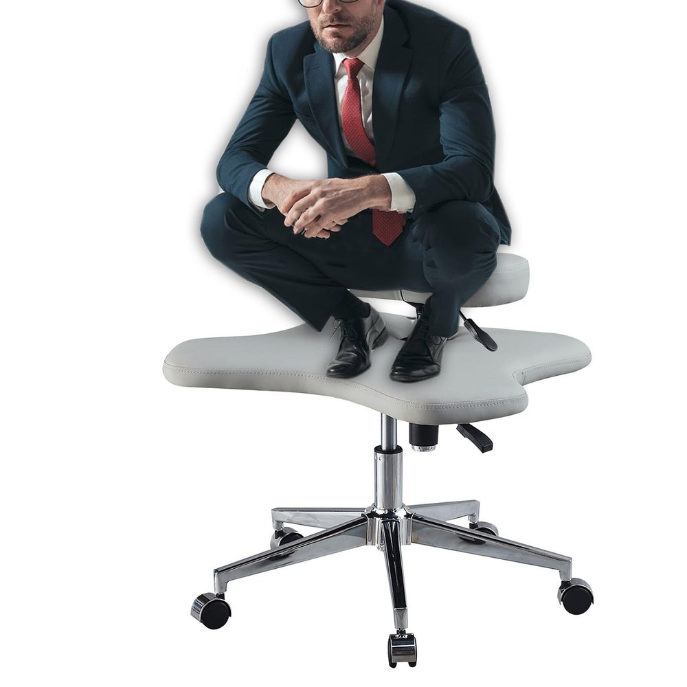 GenSDH Cross Legged Chair Height-Adjustable Kneeling Chair, Ergonomic Office Chair/Criss Cross Chair Meditation Seat for Reducing Back Pain, Yoga Desk Chair,Color4-One Size
