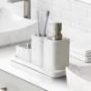 HDNSAUD Soap Dispenser Set Bathroom Accessories Set Soap Dispenser Cotton Jar Mouthwash Cup Imitation Marble TumblerToothbrush Holder and Tray Marble White(Mouthwash Cup) view 4