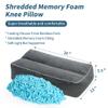 HOMBYS Shredded Memory Foam Knee Pillow for Side Sleepers, 5.5" Height Pillow Between Legs for Aligns Spine & Relieves Pressure Hip & Leg Elevation, Supportive Pillow for Pregnancy, Sciatica, Grey view 2