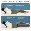 HOMBYS Shredded Memory Foam Knee Pillow for Side Sleepers, 5.5" Height Pillow Between Legs for Aligns Spine & Relieves Pressure Hip & Leg Elevation, Supportive Pillow for Pregnancy, Sciatica, Grey view 3