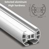 Aluminum Curtain Track Room Divider Curtain Track Modern Roman Rods Curtain Rods Heavy-Duty Curtains Rails for Wall Mount for Living Room Bedroom Room Shower Divider(Gray,2.1m(6.9ft)) view 3