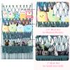 iHansee 3 Tier Stuffed Animal Storage Shelf Net, 24x39 Inch Large Plushie Net w/LED Light & Clips for Mini Medium Stuffy Teddy, Aqua Boho Macrame Wall Toy Holder Display for Nursery Kids Girls Boys view 3