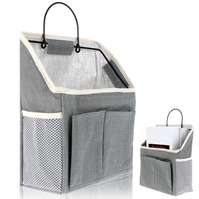 11.4 X 8.66 Inch Wall Hanging Storage Bags with Pockets, Wall Organizer Storage Basket for Dorm, Kitchen, Bathroom, Bedroom, Office, Gray