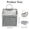 11.4 X 8.66 Inch Wall Hanging Storage Bags with Pockets, Wall Organizer Storage Basket for Dorm, Kitchen, Bathroom, Bedroom, Office, Gray view 2
