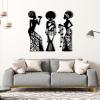 Metal Wall Art, 3 Piece African Women Metal Wall Decor, African American Metal Wall Art, Woman Wall Art, African Art Wall Decor, African Wall Art, Wall Decor for Living Room (Gold, 39"x36" | 100x91cm) view 2