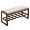 YEDECOR Wood Shoe Storage Bench Entryway Bench with Cushion Shoe Rack Organizer Rustic Shoe Rack Accent Foyer Bench Seat for Bedroom Hallway Living Room,B-100x30x42cm view 1