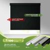 MoDanCeQ No Drill No Tools Blackout Roller Shades for Windows, Cordless Blinds with Linen Fabric-Matched, Custom Roller Blinds for Home Office Door, Black Grey, 30" W x 36" H view 2