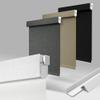 MoDanCeQ No Drill No Tools Blackout Roller Shades for Windows, Cordless Blinds with Linen Fabric-Matched, Custom Roller Blinds for Home Office Door, White, 34.5" W x 64" H view 1