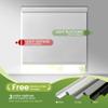 MoDanCeQ No Drill No Tools Blackout Roller Shades for Windows, Cordless Blinds with Linen Fabric-Matched, Custom Roller Blinds for Home Office Door, White, 34.5" W x 64" H view 2