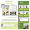 MoDanCeQ No Drill No Tools Blackout Roller Shades for Windows, Cordless Blinds with Linen Fabric-Matched, Custom Roller Blinds for Home Office Door, White, 34.5" W x 64" H view 3