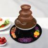 3-Tier Chocolate Fondue Fountain, Mini Melting Chocolate Melt Dipping Machine, Stainless Steel Chocolate Melting Machine Nacho Cheese, BBQ Sauce, Ranch, Liqueuers, for Birthday Party Wedding view 2