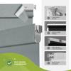 MoDanCeQ No Drill No Tools Blackout Roller Shades for Windows, Cordless Blinds with Linen Fabric-Matched, Custom Roller Blinds for Home Office Door, Light Grey, 44.5" W x 36" H view 4