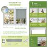 MoDanCeQ No Drill No Tools Blackout Roller Shades for Windows, Cordless Blinds with Linen Fabric-Matched, Custom Roller Blinds for Home Office Door, Light Grey, 23" W x 48" H view 3