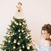 VANZACK Christmas Tree Topper Angel Figurine Tree Topper Angel Xmas Tree Topper Ornaments Christmas Treetop Decor for Christmas Table Holiday Shopping Mall Decor view 2