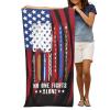 No One Fights Alone USA Flag Thin Line Military Police Nurse Beach Towel Bath Towel Absorbent Bathroom Towels Super Oversized 32x52 Inch view 2