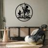 DecoSoul Don Quixote Metal Wall Art, Modern Living Room Metal Wall Decor, Unique Home Decor, Pablo Picasso Artwork, Adventure Lover for Home Decor, Livingroom Wall Art, (14.5 x 13.7 / 37 x 35 cm) view 1