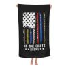 No One Fights Alone USA Flag Thin Line Military Police Nurse Beach Towel Bath Towel Absorbent Bathroom Towels Super Oversized 32x52 Inch view 1