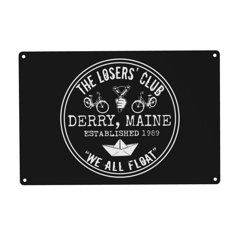 The Losers' Club Emblem Metal Aluminum Sign Decor Bar Patio Poster Wall Garage Decorations Funny Gifts 12 x 8 Inches