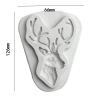 Baking Supplies,12.6x6.6cm Deer Silicone Mold Deer Head Deer Horn Christmas Elk Silicone Mold Cake Baking and Decorative Cake Tools view 2
