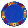 KIDCARPET.COM Colors Alphabet Circle Learning Rug 6' Round | Alphabet Nursery Area Rug | Educational, for Children's Classroom | for Kids Playroom view 1