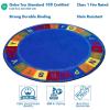 KIDCARPET.COM Colors Alphabet Circle Learning Rug 6' Round | Alphabet Nursery Area Rug | Educational, for Children's Classroom | for Kids Playroom view 3
